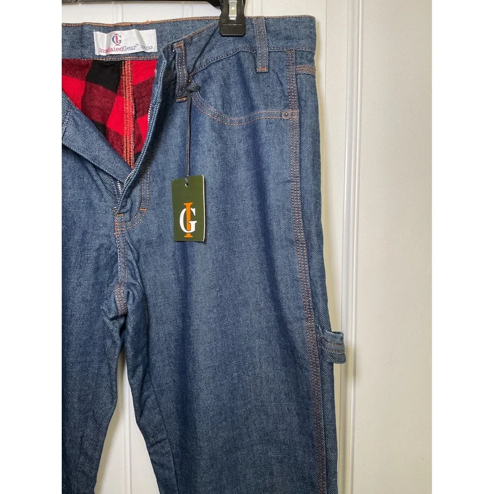 Insulated Gear Men's Carpenter Style Flannel‎ Lined Jeans Size 32x32 NWT